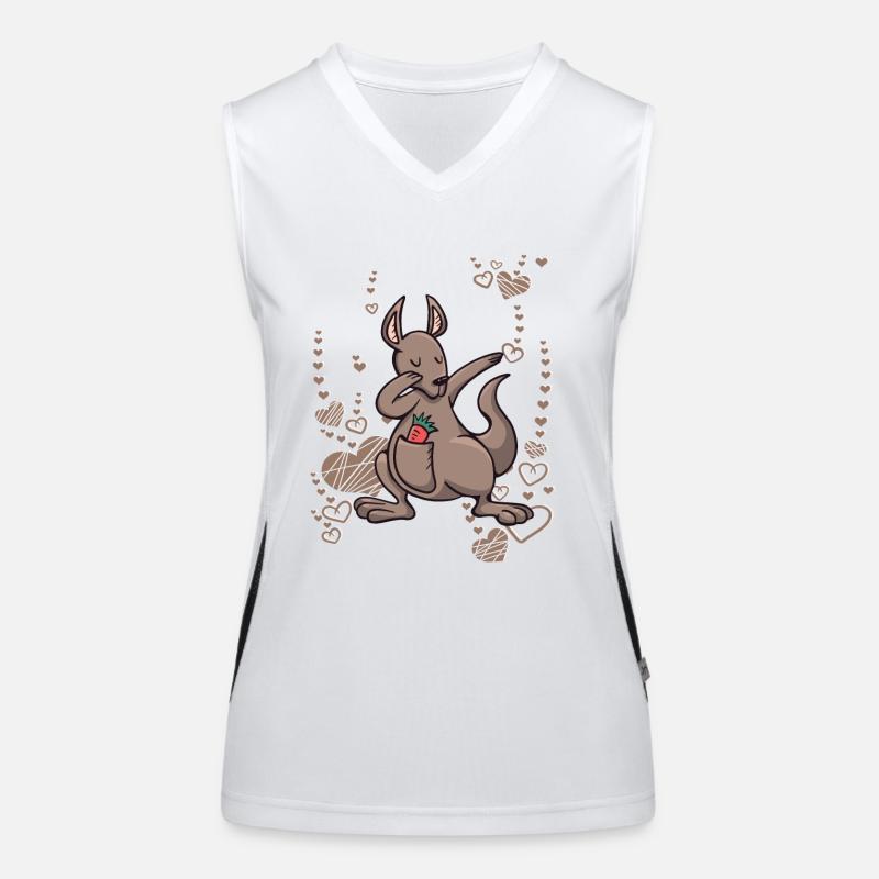 Känguru Mama Australien Liebe dabbing Funktionelles Kontrast-Tank Top für Frauen