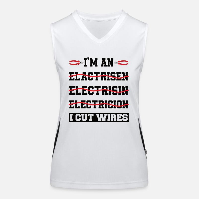 Electrician Electrical Engineering Insulating Pliers Electronics Women's Functional Contrast Tank Top