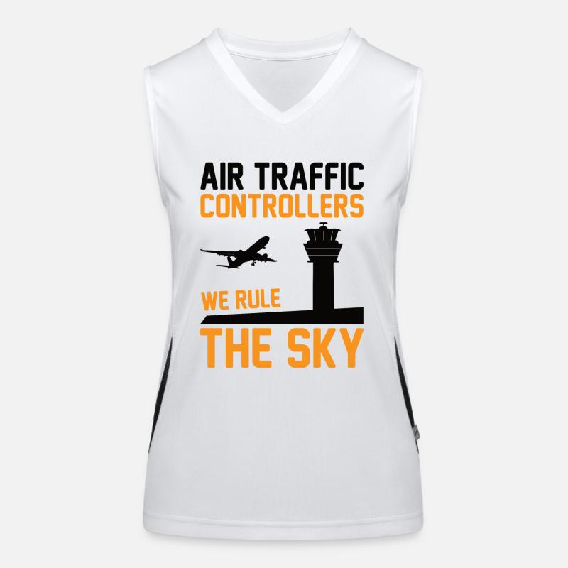 Air Traffic Controller Air Traffic Tower Controller Flight Attendant Women's Functional Contrast Tank Top