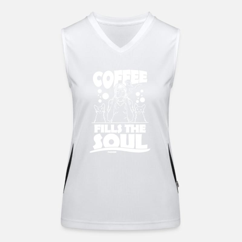 Kaffee Funktionelles Kontrast-Tank Top für Frauen