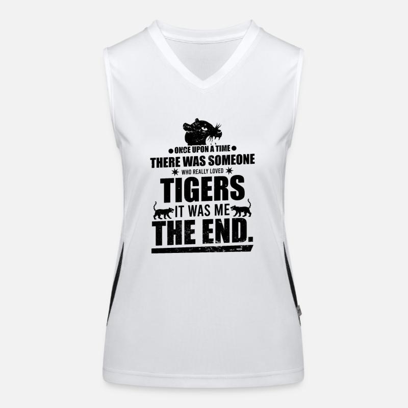 cooler Spruch mit einem Tiger Funktionelles Kontrast-Tank Top für Frauen