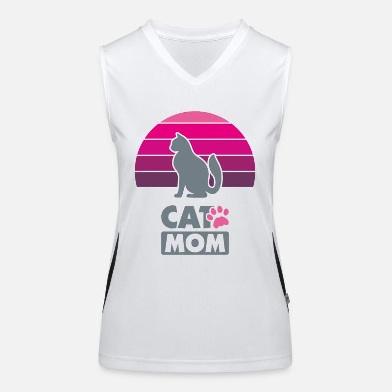 Katzenmutter Funktionelles Kontrast-Tank Top für Frauen