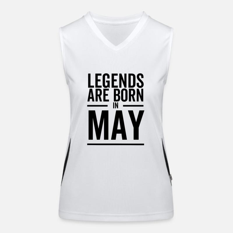 Legenden werden im Mai geboren Funktionelles Kontrast-Tank Top für Frauen