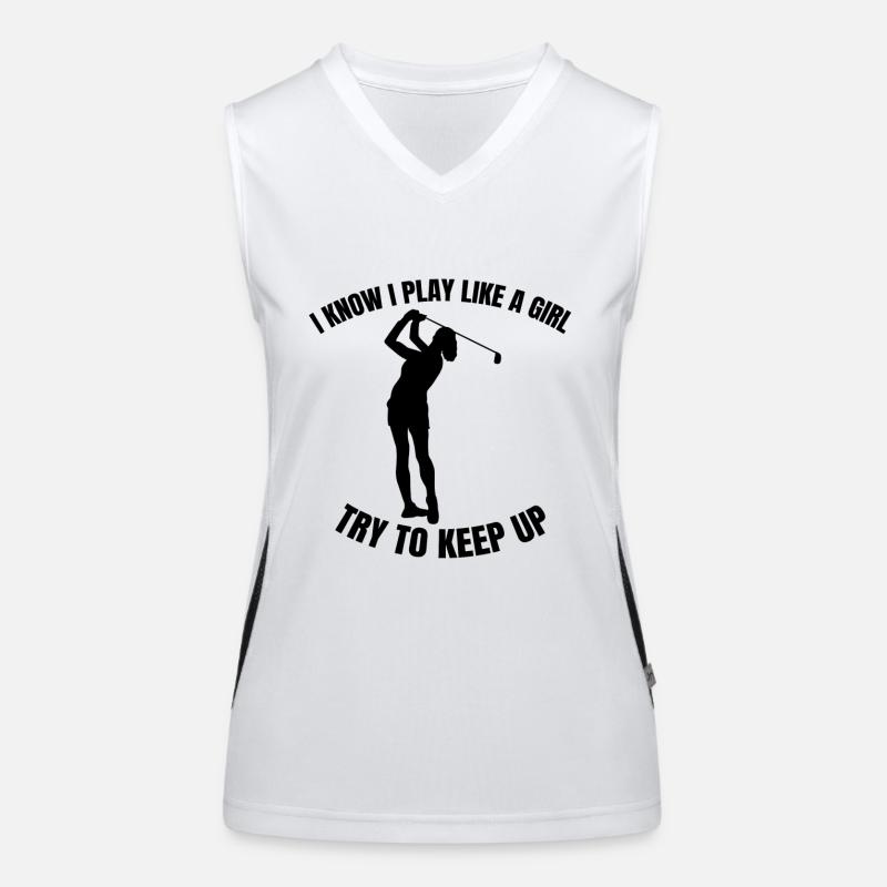 Golf Course Golf Golf Golfer Golf Club Women's Functional Contrast Tank Top