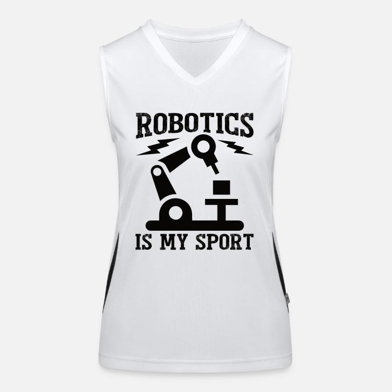 Robot Programmer Automation Technician Women's Functional Contrast Tank Top