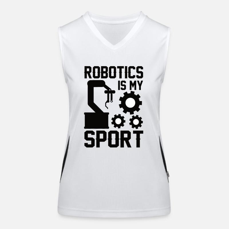 Roboter Programmierer Automatisierungstechniker Funktionelles Kontrast-Tank Top für Frauen