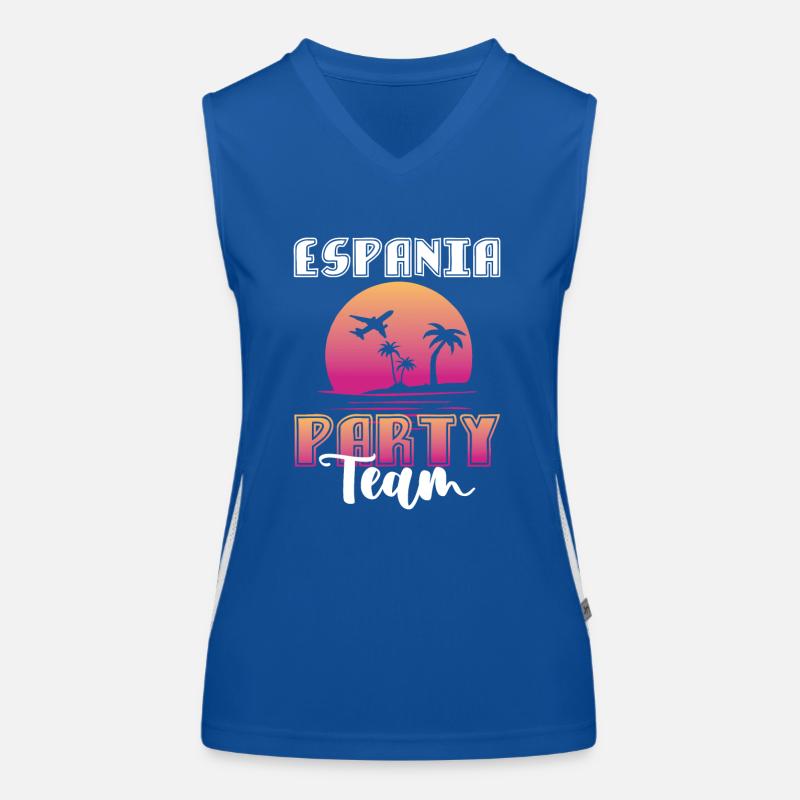 Spain Party Team Women's Functional Contrast Tank Top
