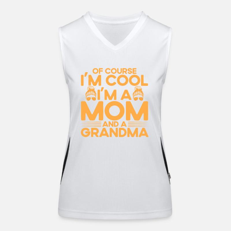 Natürlich bin ich cool Mutter & Großmutter Geschen Funktionelles Kontrast-Tank Top für Frauen