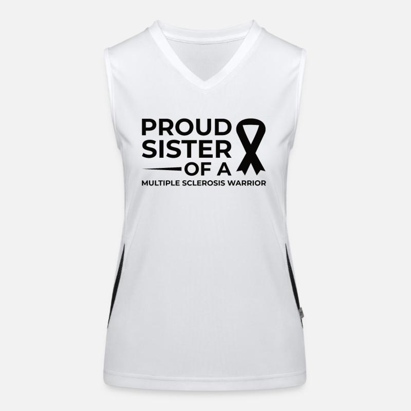 Multiple Sclerosis Awareness Sister Siblings Women's Functional Contrast Tank Top