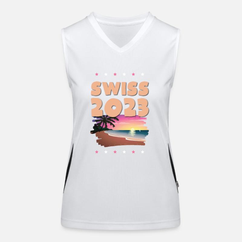 Schweiz 2023 Funktionelles Kontrast-Tank Top für Frauen