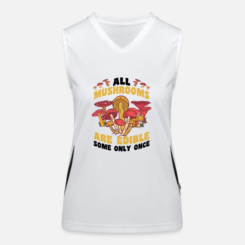 Mushroom picking Women's Functional Contrast Tank Top