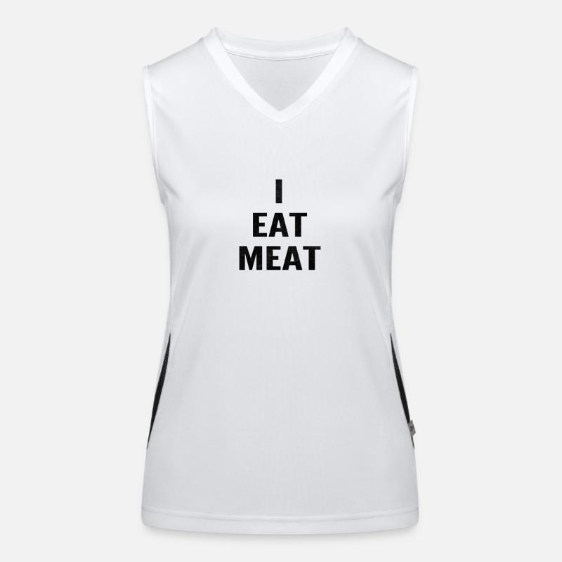 Fleischesser Fleisch Grille Funktionelles Kontrast-Tank Top für Frauen