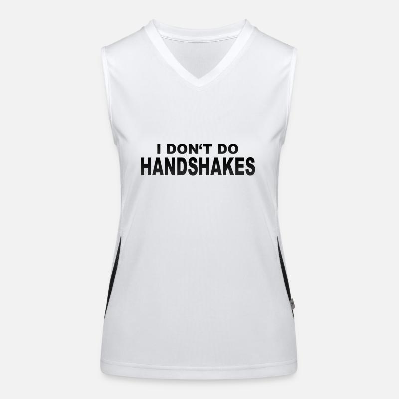 Pas de poignées de main conception de slogan Débardeur respirant contrasté Femme