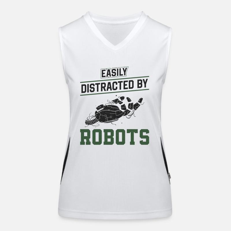 Robot Robotics Engineer Easily Funktionelles Kontrast-Tank Top für Frauen