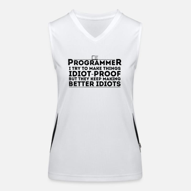 Drôle Programmeur Humour Codeur Informatique Programmation Débardeur respirant contrasté Femme