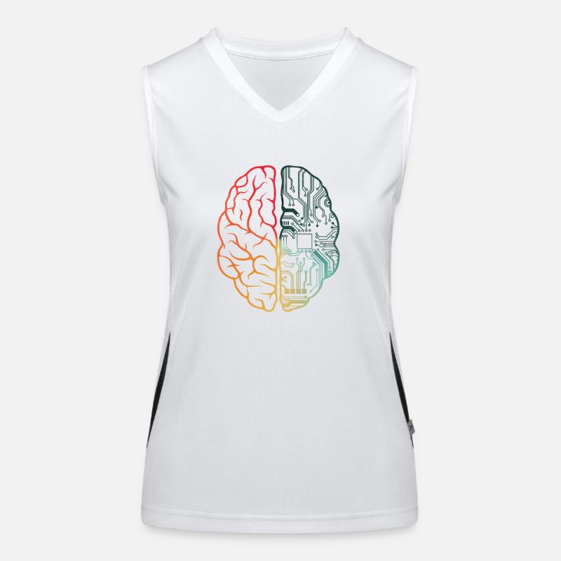 Programmeur Coding - Developer Programming Brain Débardeur respirant contrasté Femme