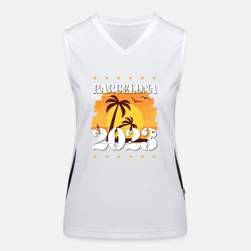 Barcelona 2023 Funktionelles Kontrast-Tank Top für Frauen