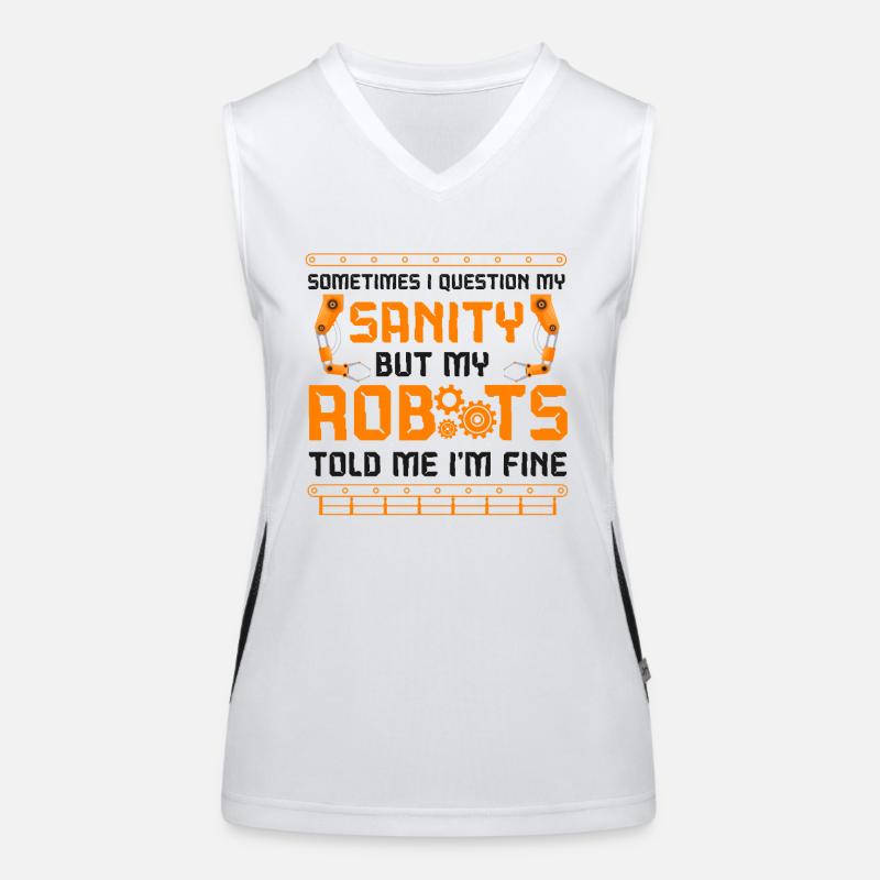 Robot Robotics Engineer Vintage Funktionelles Kontrast-Tank Top für Frauen