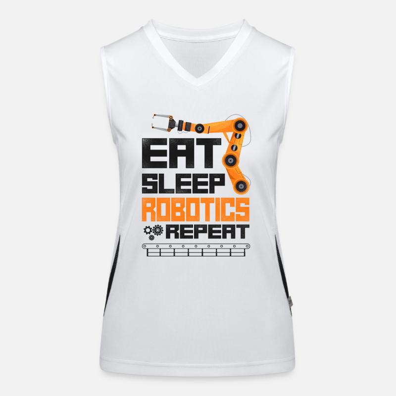 Robot Robotics Engineer Vintage Funktionelles Kontrast-Tank Top für Frauen