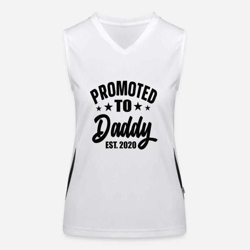 Promoted To Daddy Est 2020 Funktionelles Kontrast-Tank Top für Frauen