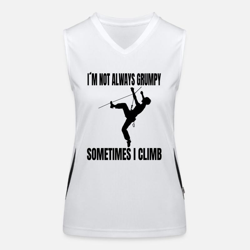 Kletterer Bergsteigen Berg Klettern Bergklettern Funktionelles Kontrast-Tank Top für Frauen