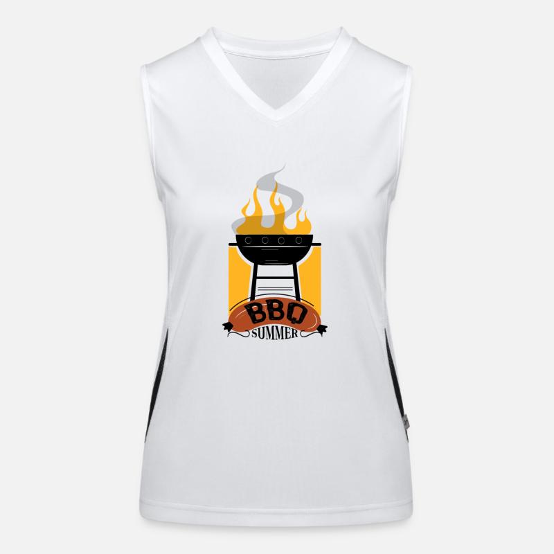 BBQ Summer - Cool summer outfit for grilling Women's Functional Contrast Tank Top