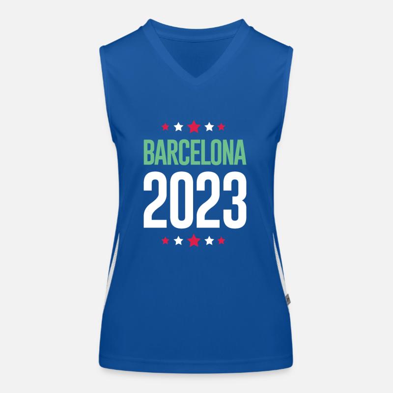 Barcelona 2023 Funktionelles Kontrast-Tank Top für Frauen