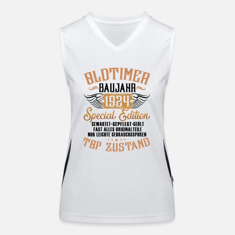 Oldtimer Baujahr 1924 Funktionelles Kontrast-Tank Top für Frauen