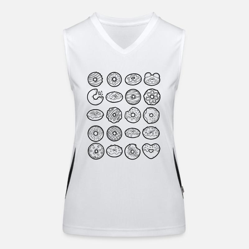 Donut Doodles Doughnut Sprinkle Candy Women's Functional Contrast Tank Top
