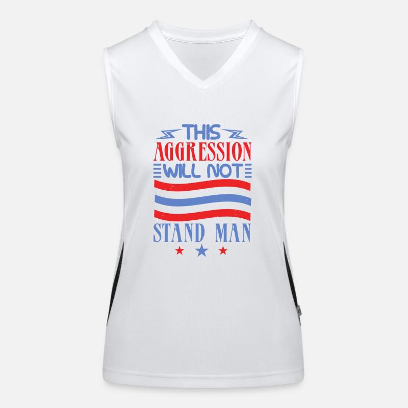 THIS AGGRESSION WILL NOT STAND MAN Women's Functional Contrast Tank Top
