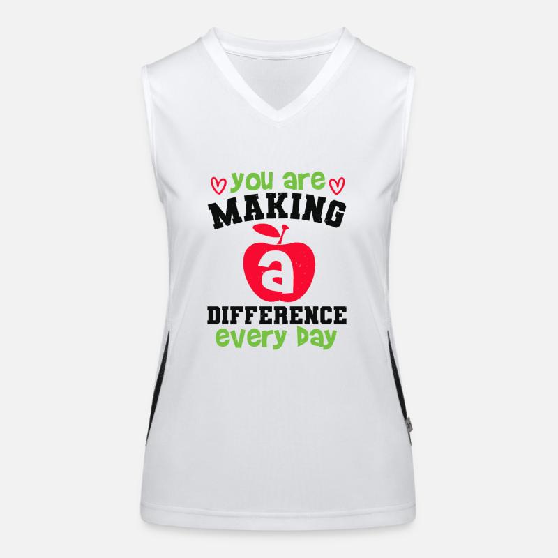 SIE MACHEN JEDEN TAG EINEN UNTERSCHIED Funktionelles Kontrast-Tank Top für Frauen