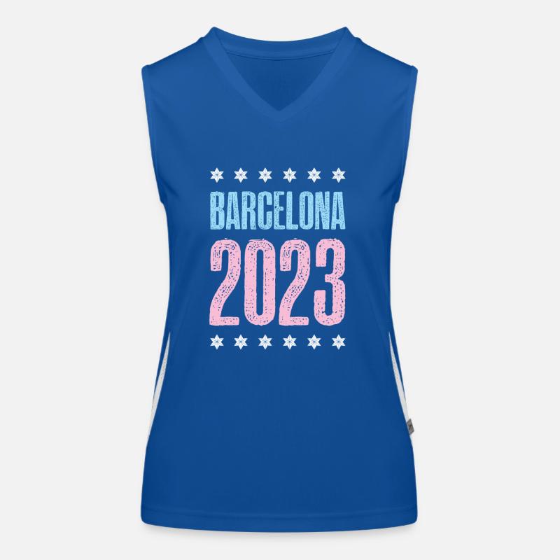 Barcelona 2023 Funktionelles Kontrast-Tank Top für Frauen