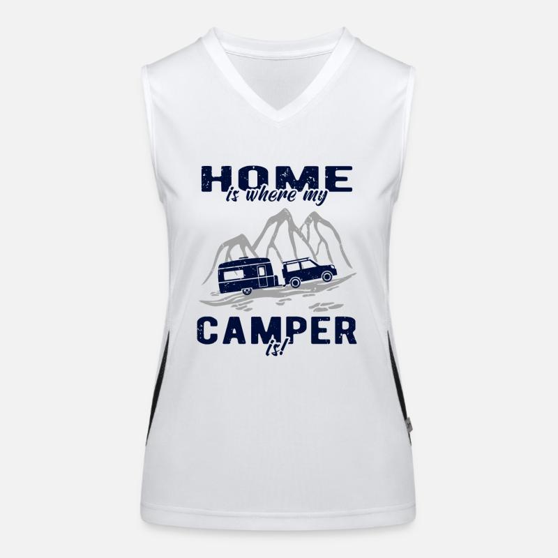 Wohnwagen Zuhause Camper Funktionelles Kontrast-Tank Top für Frauen