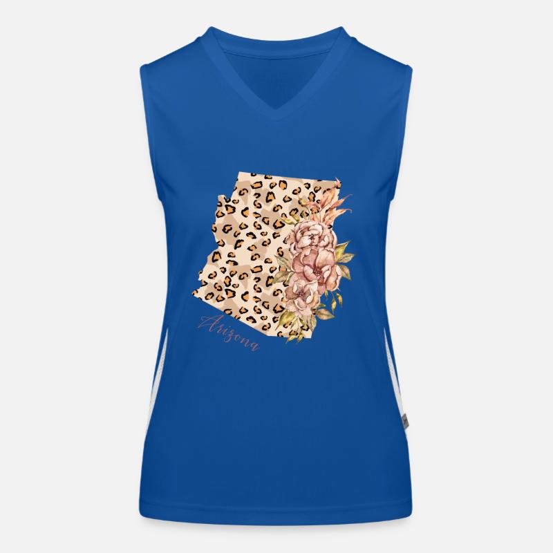 Arizona Leopard Pattern State Of Arizona Women's Functional Contrast Tank Top