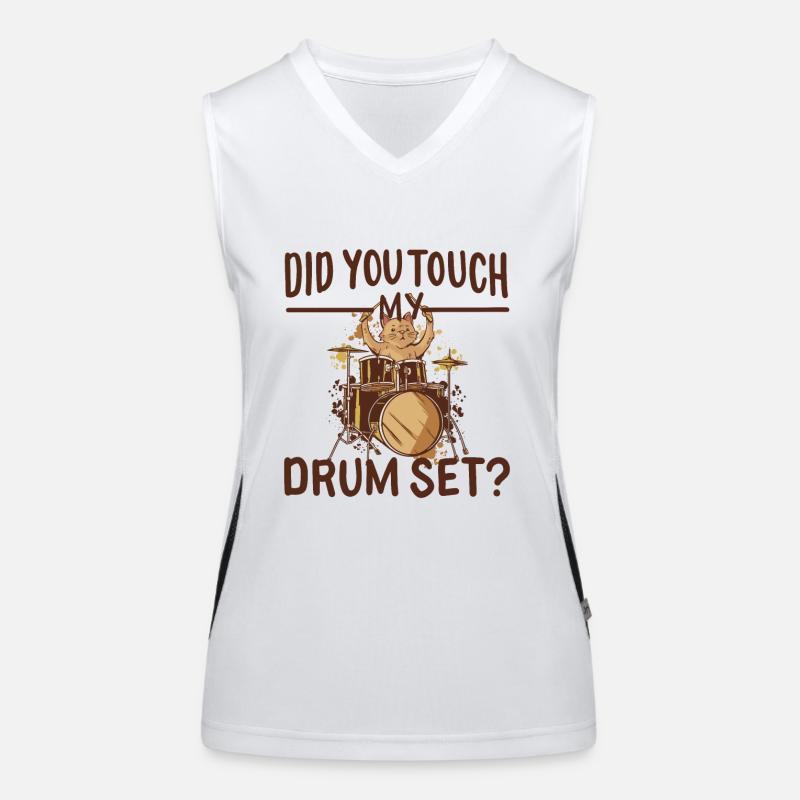 Did You Touch My Drum Set Women's Functional Contrast Tank Top