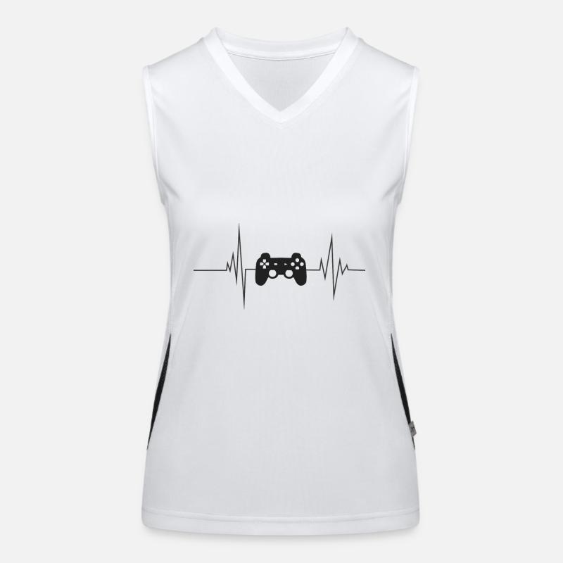 Herzschlag Controller Funktionelles Kontrast-Tank Top für Frauen