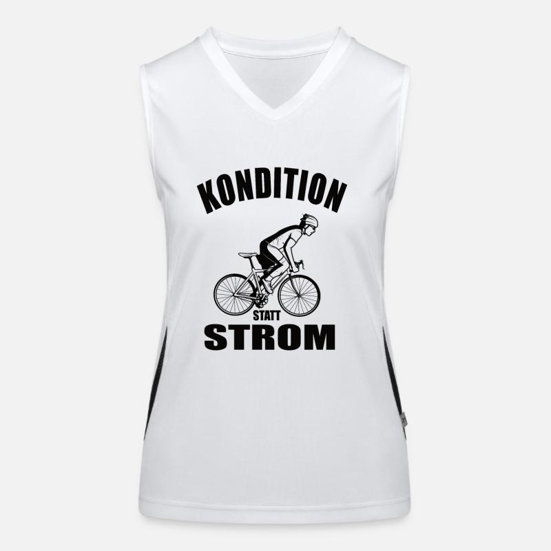 Kondition Statt Strom Funktionelles Kontrast-Tank Top für Frauen