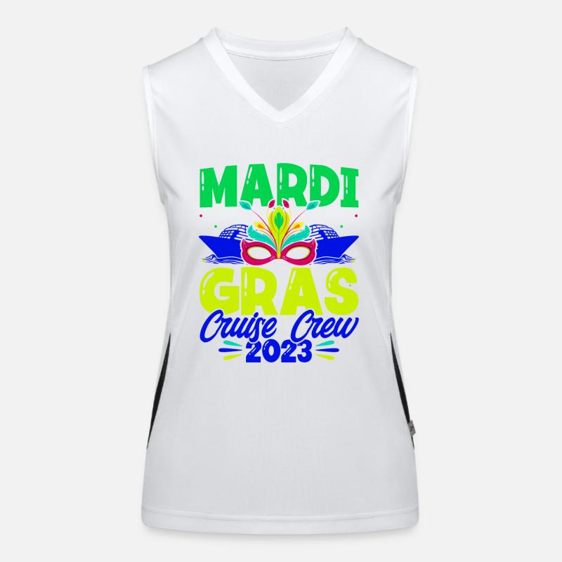Équipage de croisière Mardi Gras 2023 Mardi Gras Geschen (Garantie du prix le plus bas) Débardeur respirant contrasté Femme