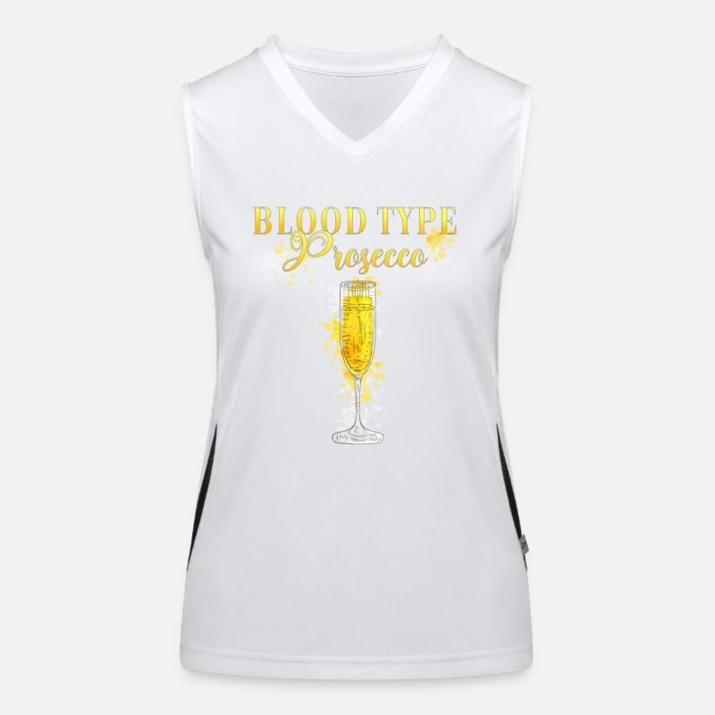 Bachelorette Party Blood Type Prosecco Women's Functional Contrast Tank Top