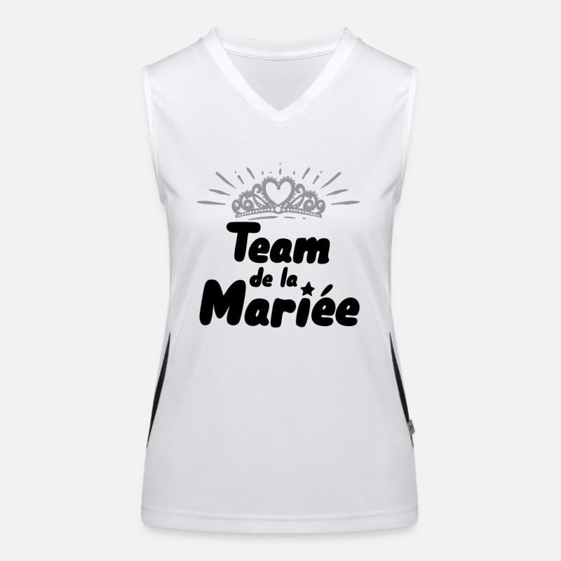 Team de la Mariée EVJF équipe Copines Mariage Gang Débardeur respirant contrasté Femme