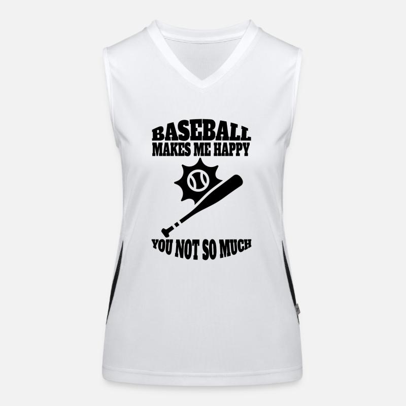 Baseball Joueurs de baseball Équipe de baseball Joueurs de baseball Débardeur respirant contrasté Femme