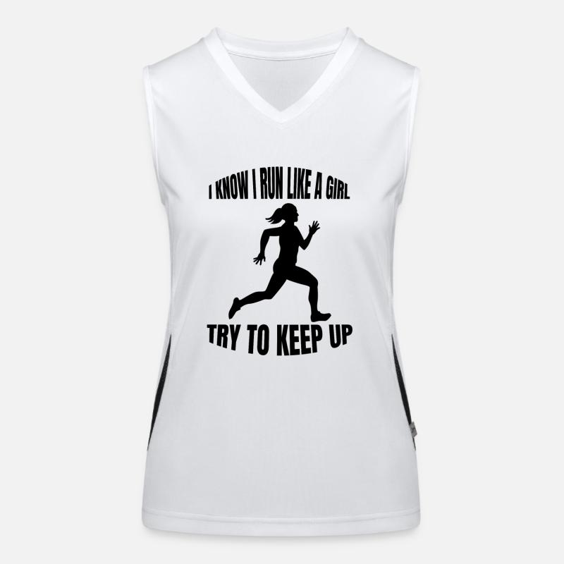 Jogger jogging course course fit cardio training Débardeur respirant contrasté Femme