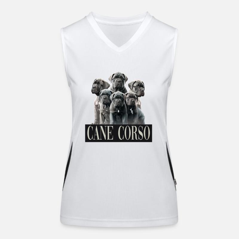 Cane Corso Welpen Gruppe für einen Cane Corso Funktionelles Kontrast-Tank Top für Frauen