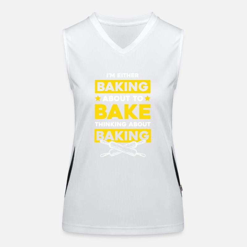 backen bäcker Funktionelles Kontrast-Tank Top für Frauen