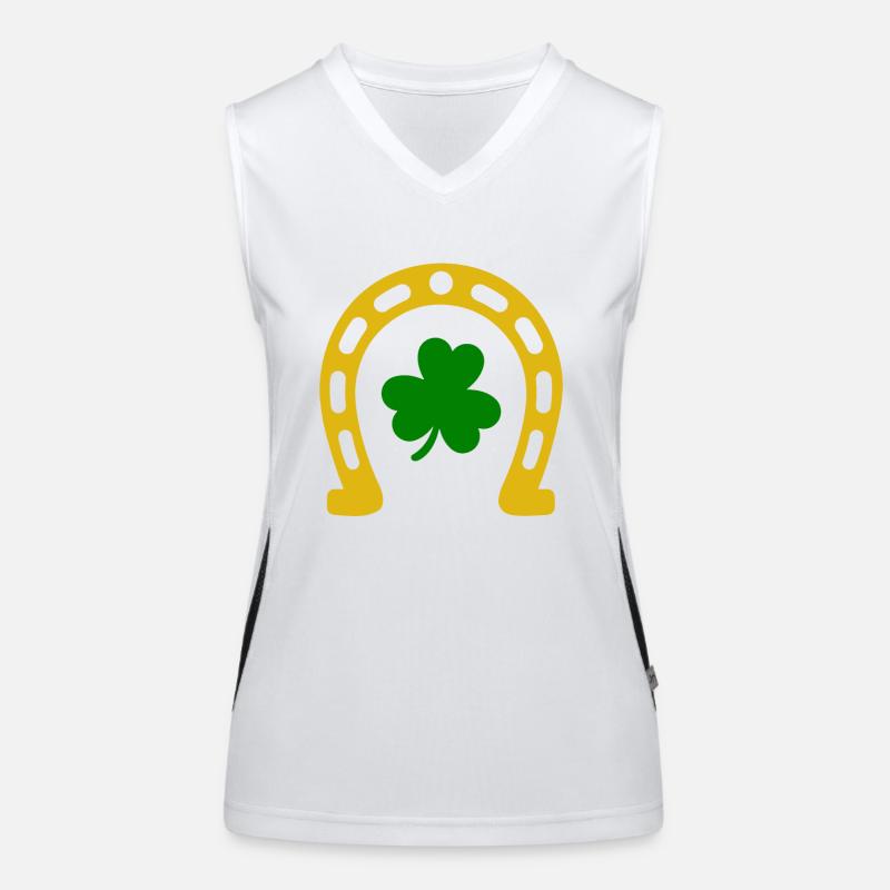 Accessoires de la Saint-Patrick Irlande Shamrock Décoration Débardeur respirant contrasté Femme