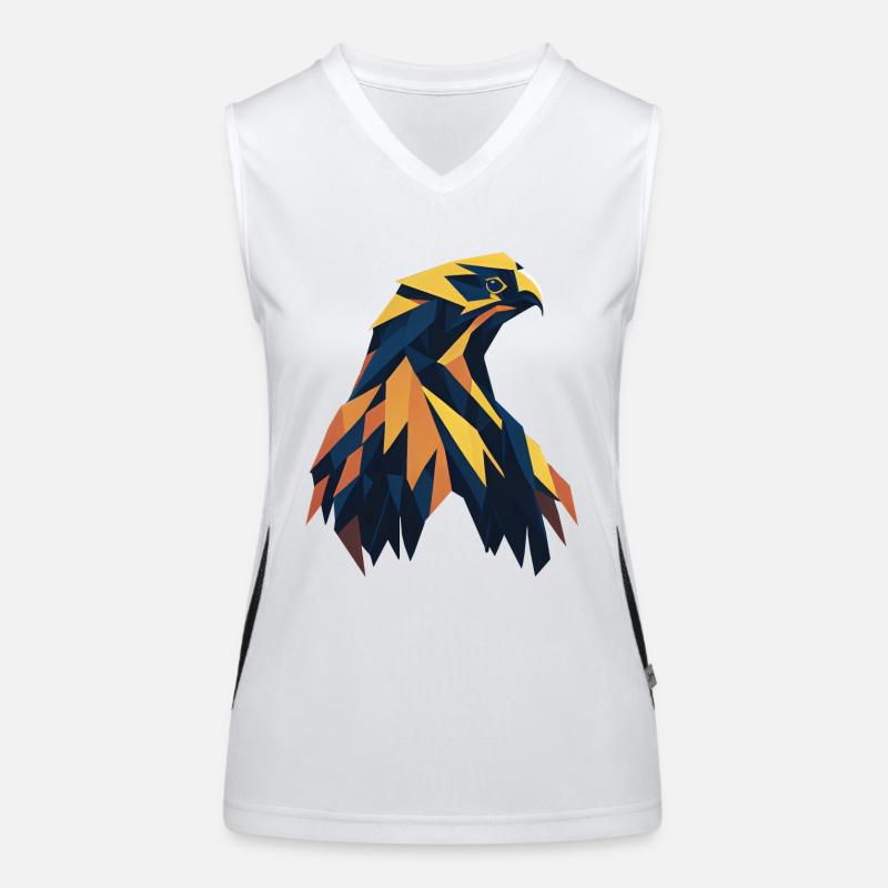 Abstract eagle Women's Functional Contrast Tank Top