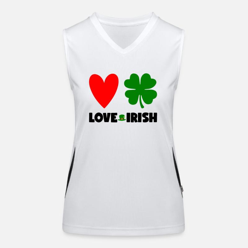Accessoires de la Saint-Patrick Irlande Shamrock Décoration Débardeur respirant contrasté Femme