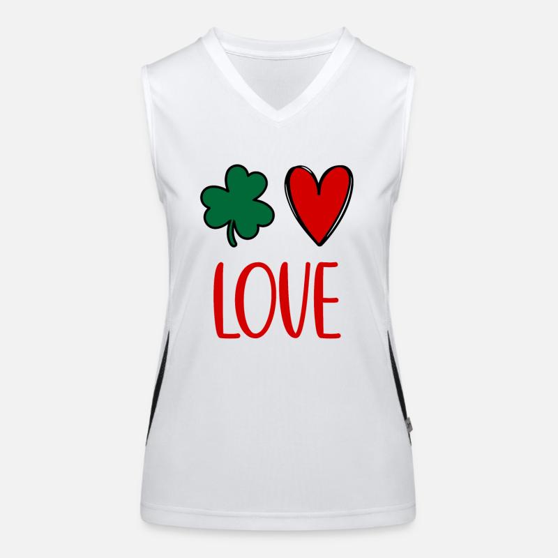 Accessoires de la Saint-Patrick Irlande Shamrock Décoration Débardeur respirant contrasté Femme