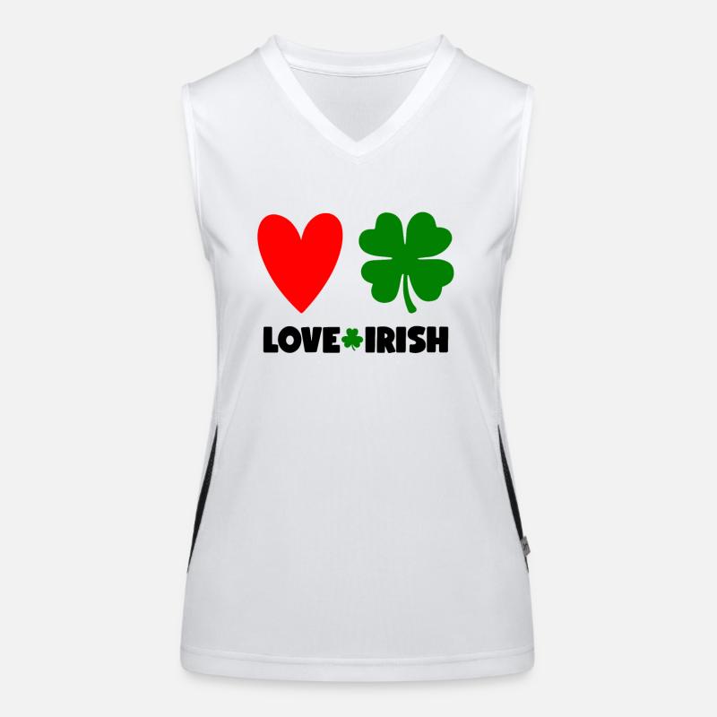 Accessoires de la Saint-Patrick Irlande Shamrock Décoration Débardeur respirant contrasté Femme