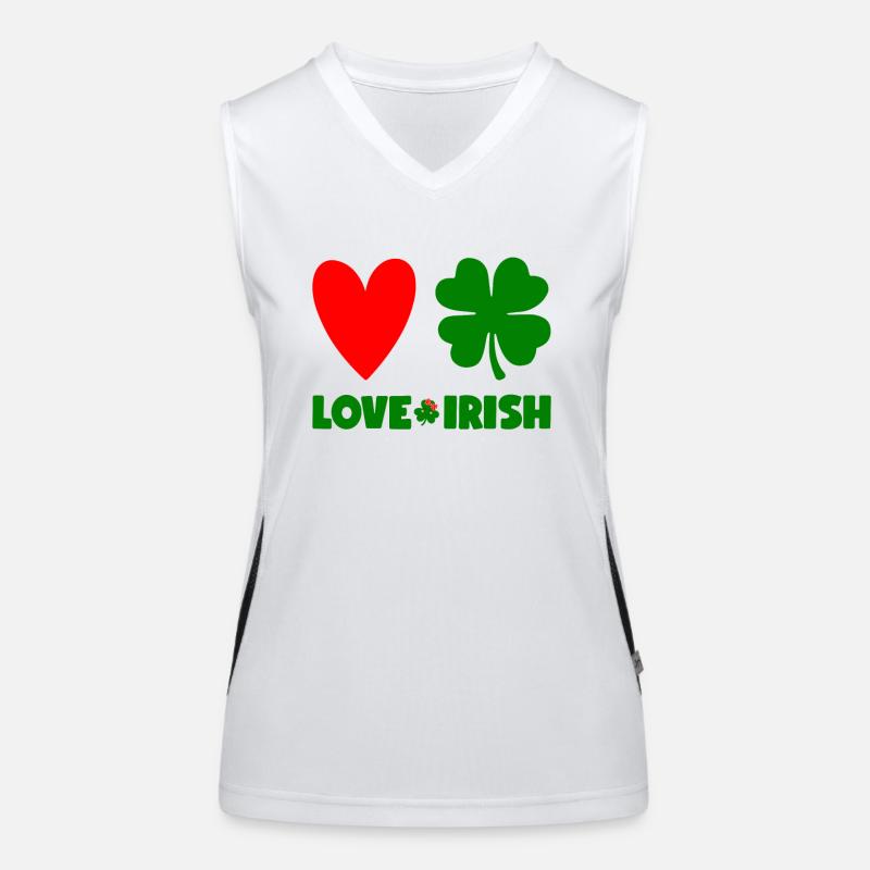 Accessoires de la Saint-Patrick Irlande Shamrock Décoration Débardeur respirant contrasté Femme
